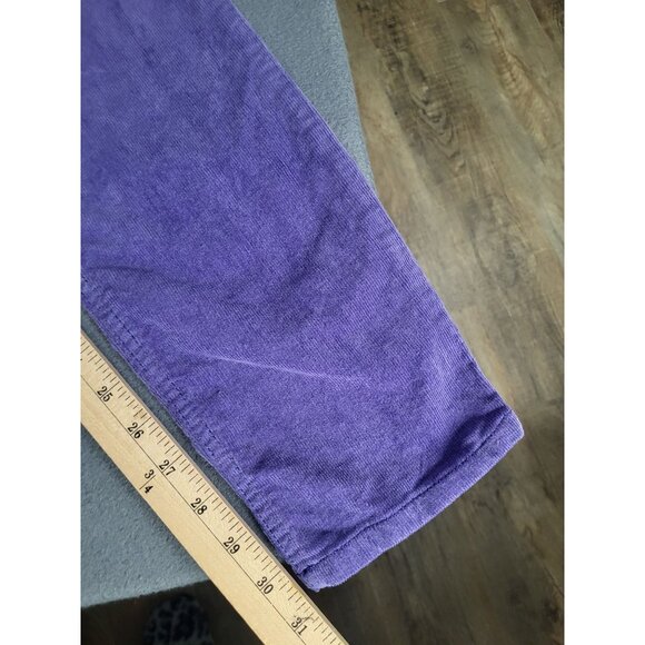 SO Kohls Purple Corduroy Pants Juniors SZ 11 Low Rise Straight Leg Boho y2k - Picture 10 of 11
